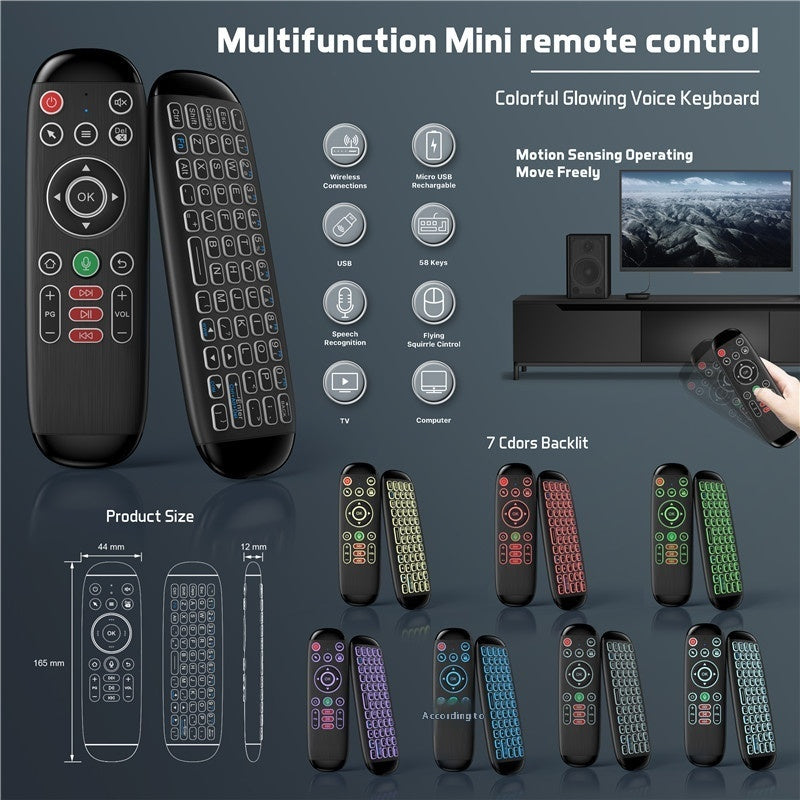 Wireless Keyboard And Mouse Remote Control TV Box
