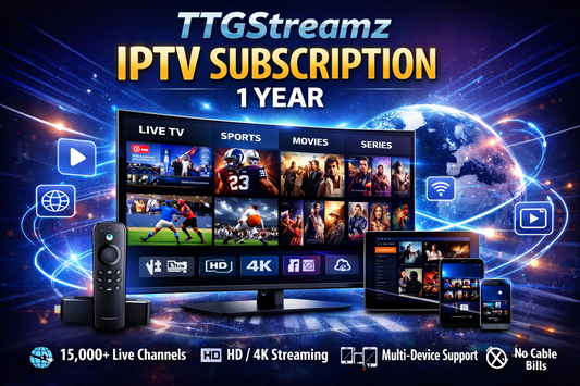 TTGStreamz IPTV Subscription – 1 Year