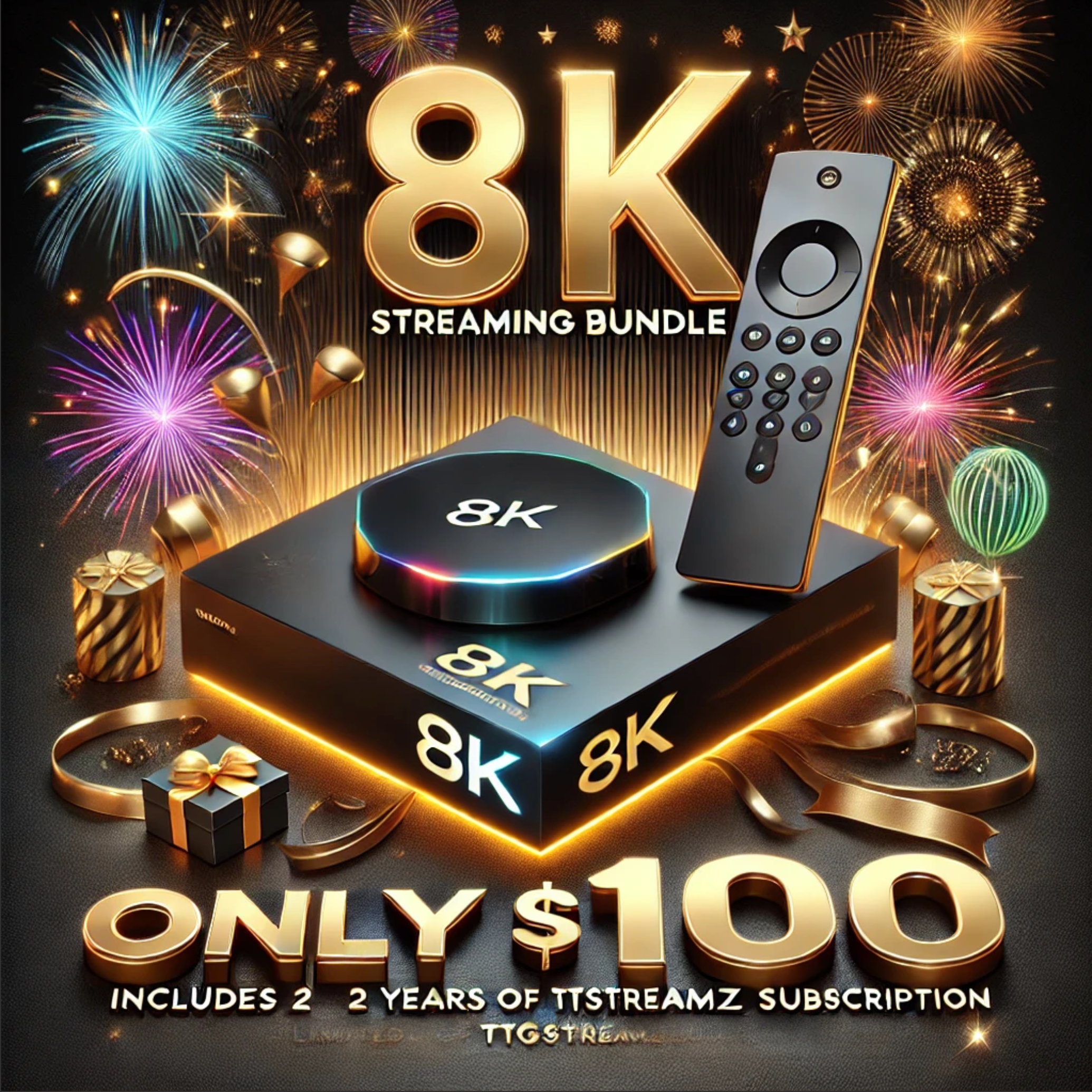 8K Streaming Bundle – $100 Sale!