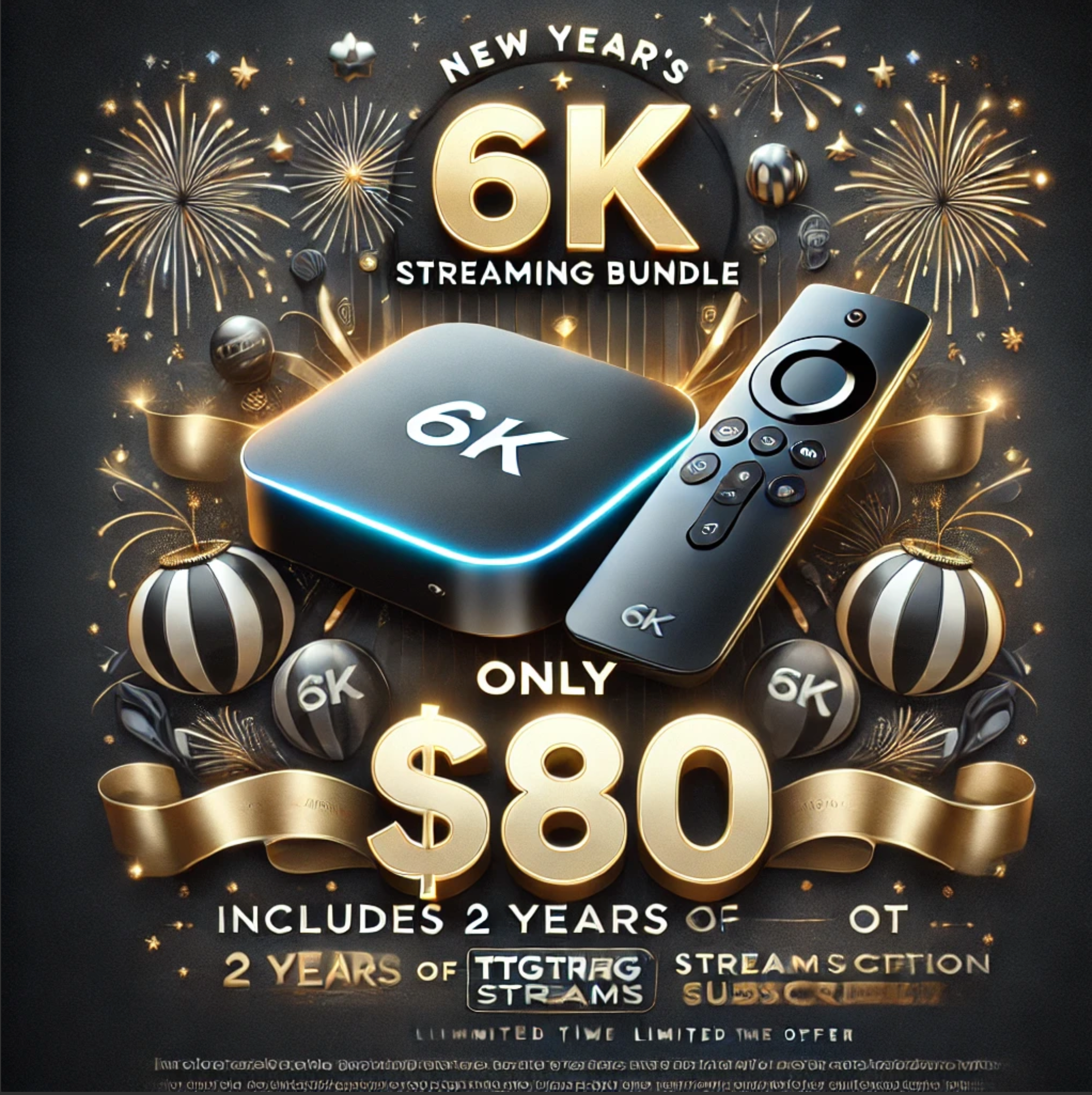 6K Streaming Bundle – $80 Sale!