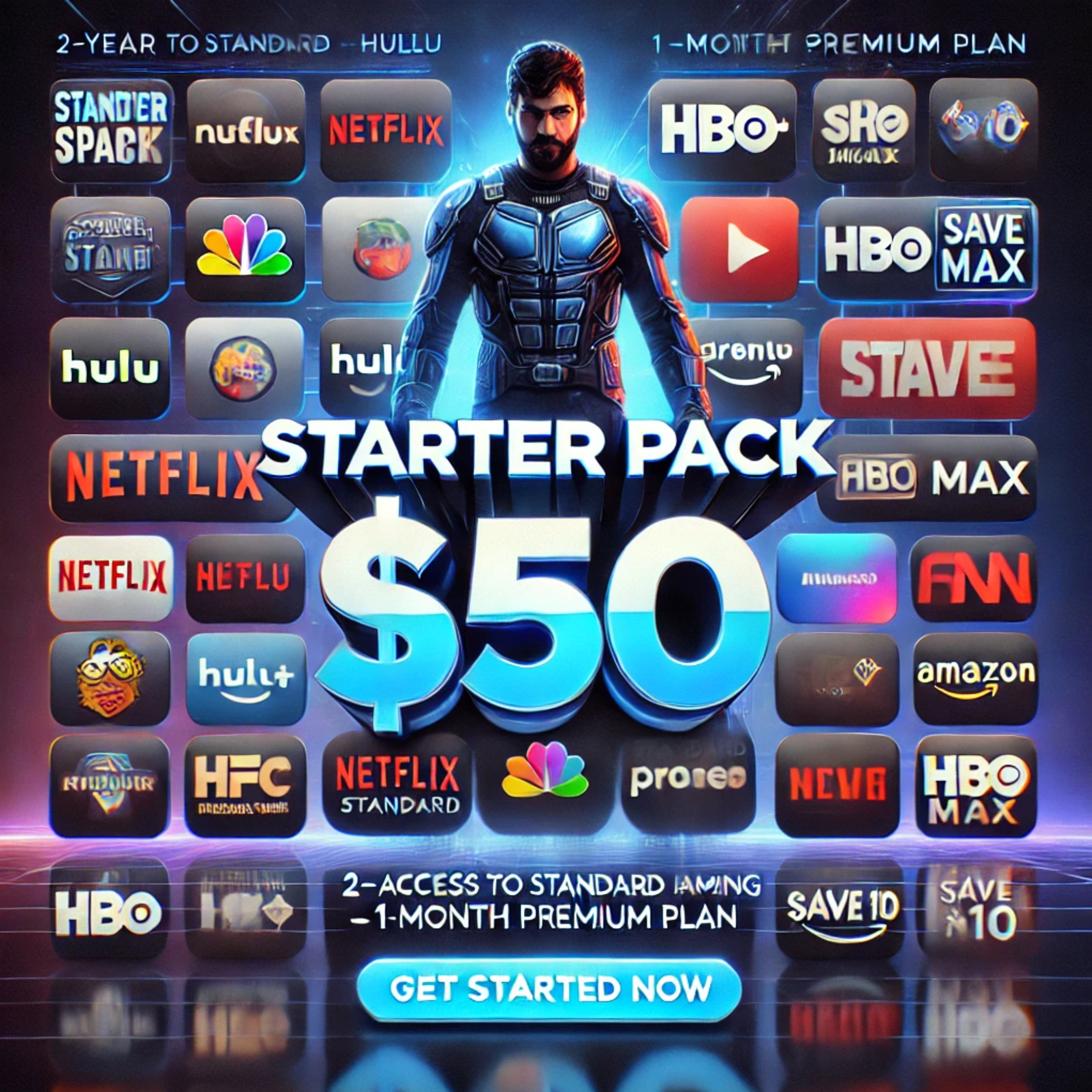 Starter Pack ($50): 2-Year + 1-Month Premium