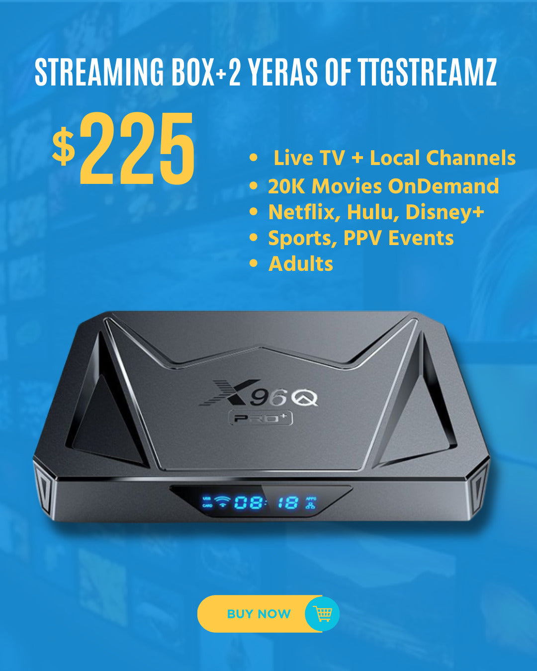 TTG UltraStream Android 14 TV Box + 2 YEARS free